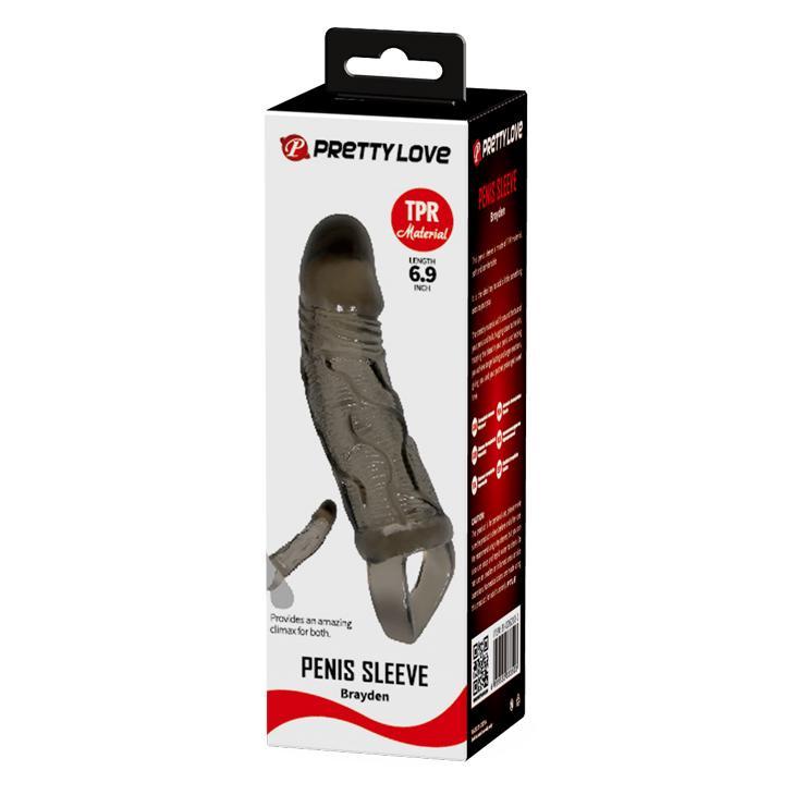 BAILE - Brayden, Penis extended Sleeve, super-stretchy TPR material ?:37mm   L:165mm