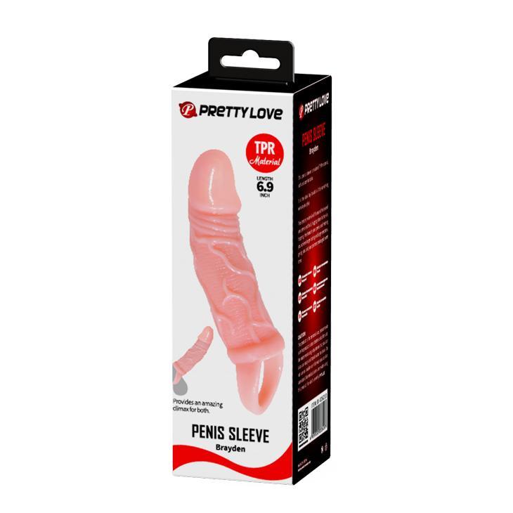 BAILE - Brayden, Penis extended Sleeve, super-stretchy TPR material ?:37mm   L:165mm