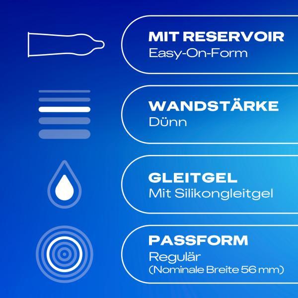 Durex Gefühlsecht Classic Condoms 10pcs, with Reservoir, Ø 56mm, 195mm
