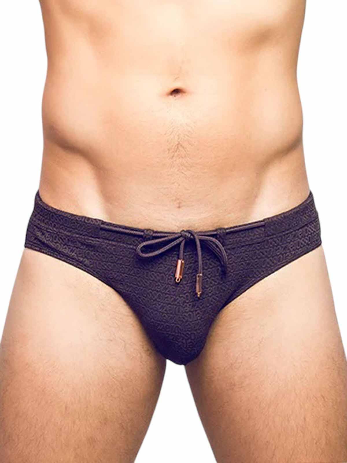 2Eros V30 Textured Swim Brief Signet Black - Size: L